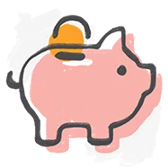 piggy bank illustration