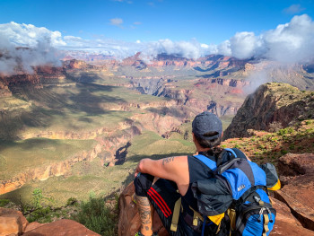 Lacalle Group Simucase developer, Aaron Hall, backpacking in Grand Canyon National Park.
