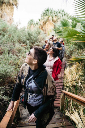 continued copywriter Stevie St. John on a hike at the 2019 continued company meeting in Palm Springs, California
