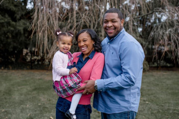 Account manager Tiffany Grant and family
